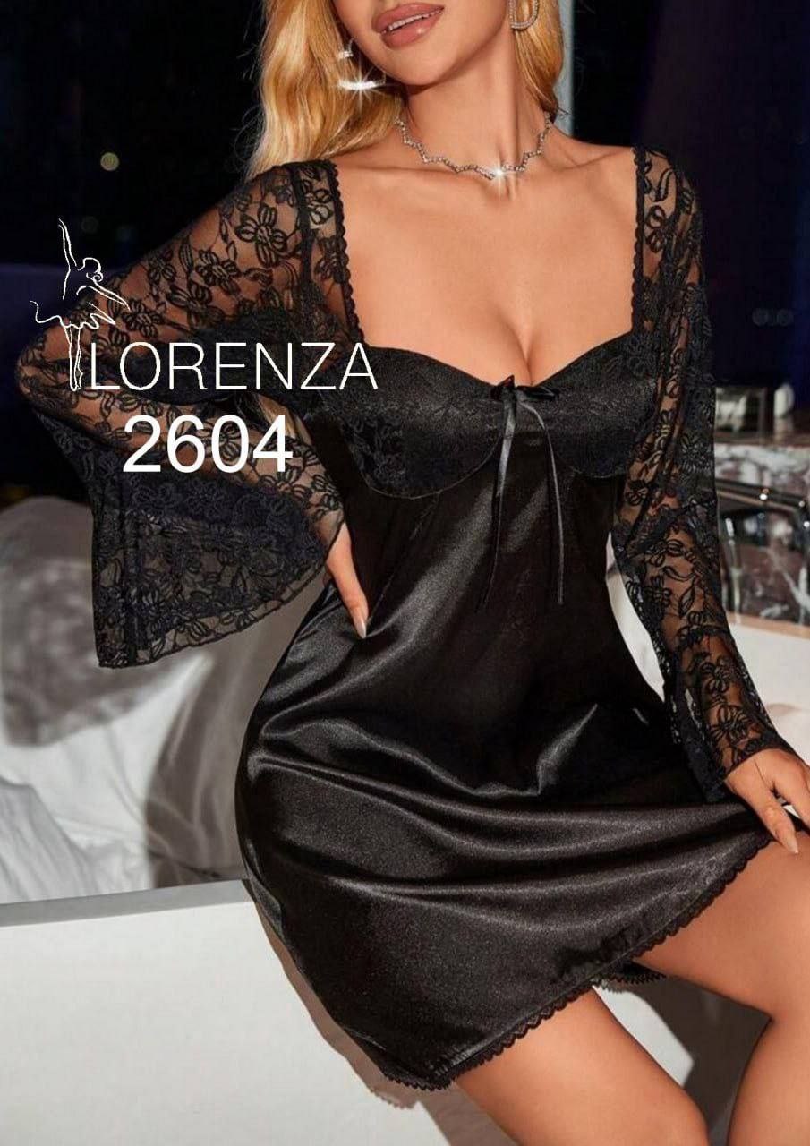 لباس خواب تور و ساتن برند Lorenza